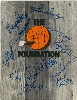 Boston Celtics Multi Signed Red Auerbach Foundation Program With 11 Signatures Including Maravich & Havlicek (PSA/DNA)